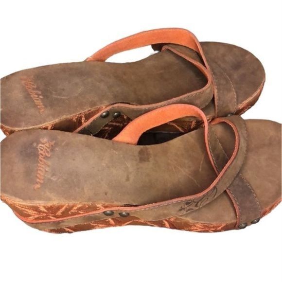 Cobian USA Chocolate Erykah Wedges (8) NWT - Picture 2 of 14